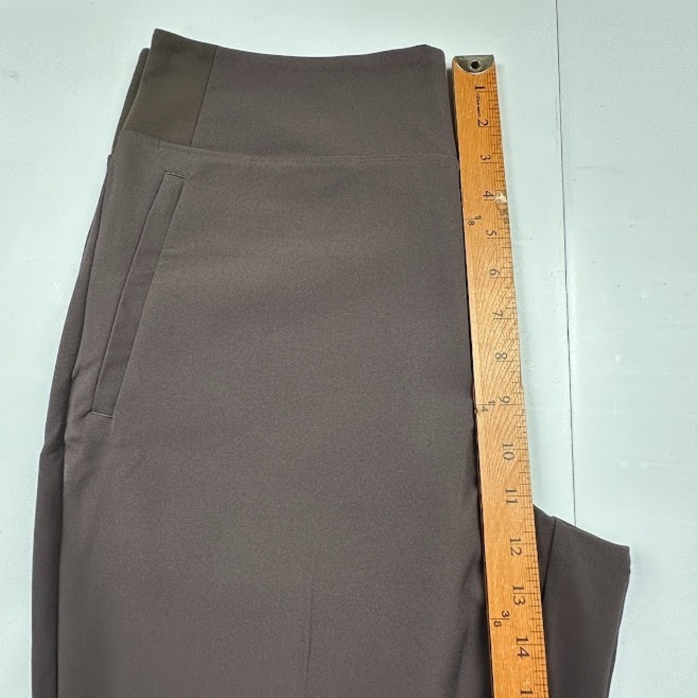 Athleta Endless High Rise Pants Womens 12 Brown Pullon Stretch Comfort Travel - Picture 13 of 15